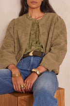 Chaqueta Pamina Bordada - Caqui