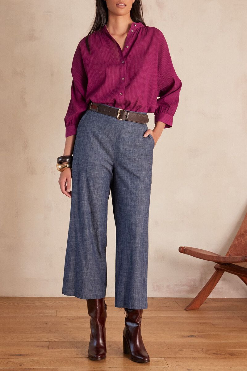 Berthie Bis Plain Trousers - Light Wash