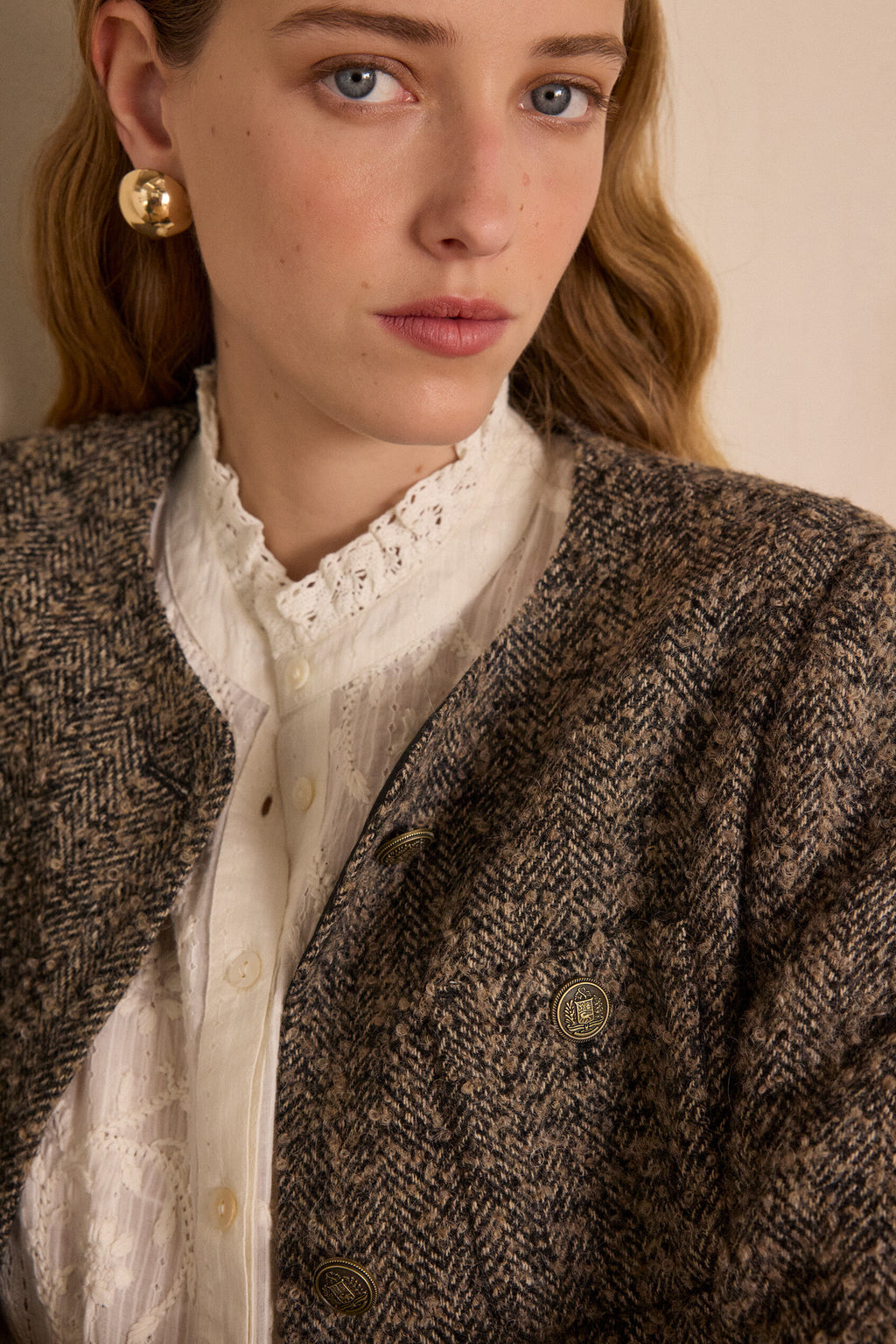 Pia Tweed Jacket - Anthracite