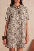 Vestido Fluido Rosemary Estampado - Natural
