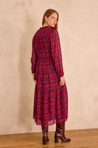 Flou Rania Estampado - Burdeos