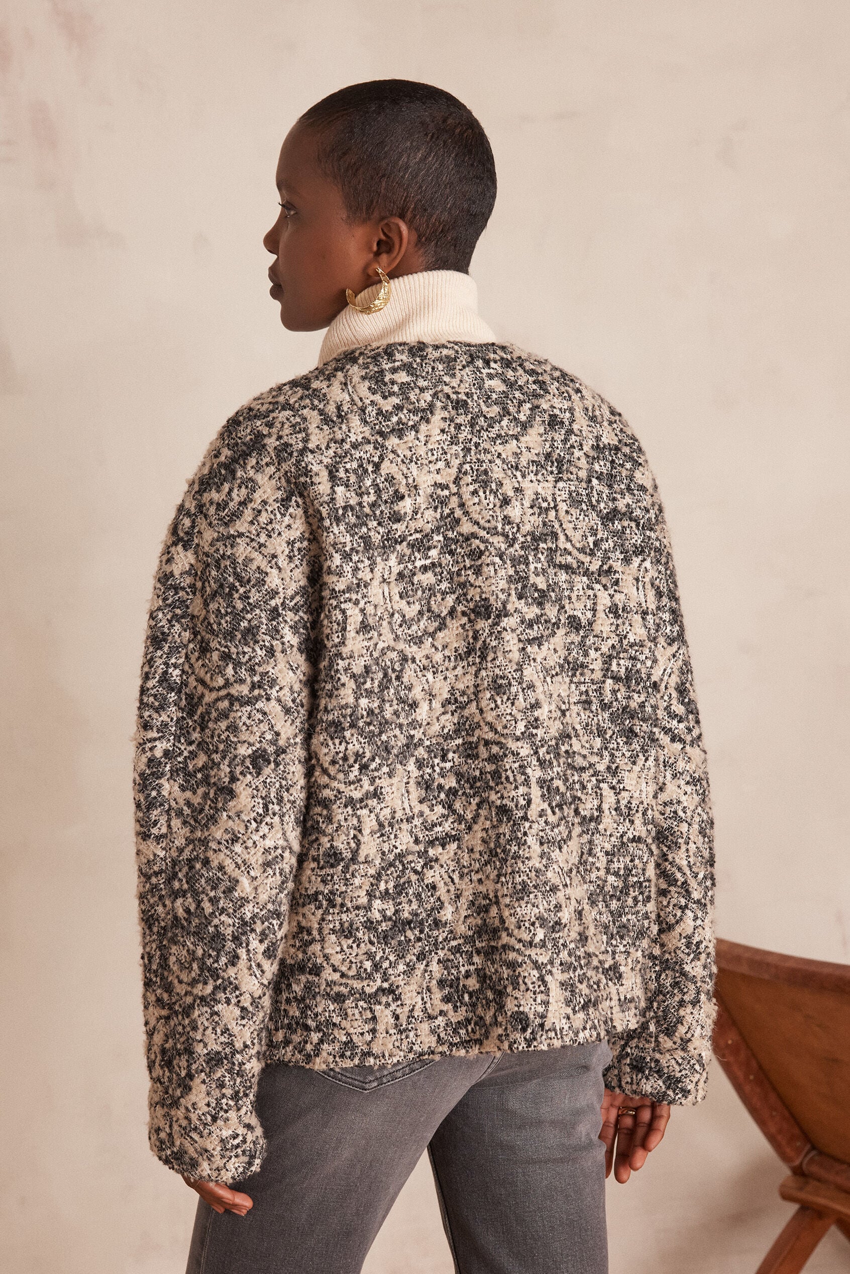 Chaqueta Caroline Tweed - Crudo