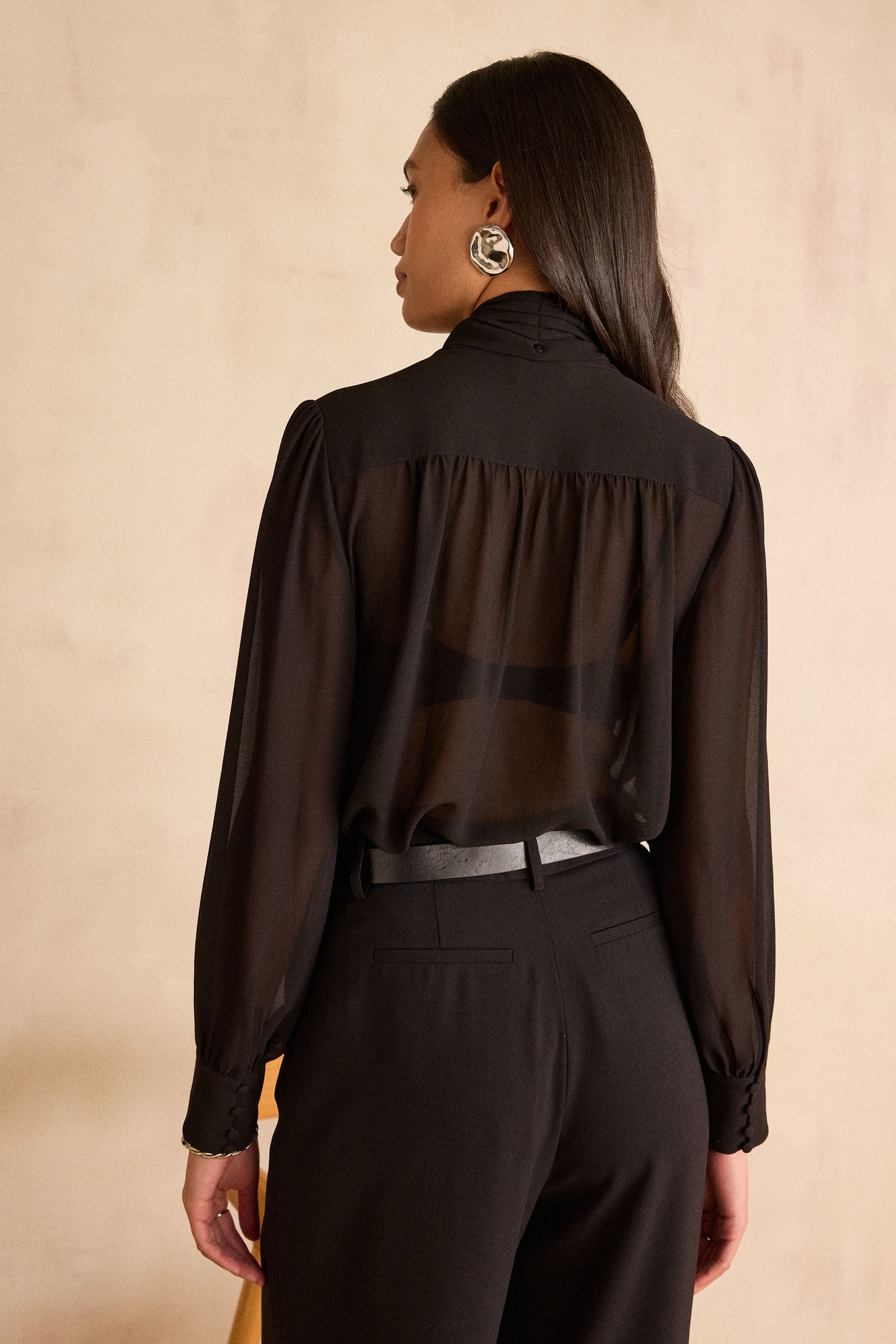 Blusa Spirit con Lazos - Negro
