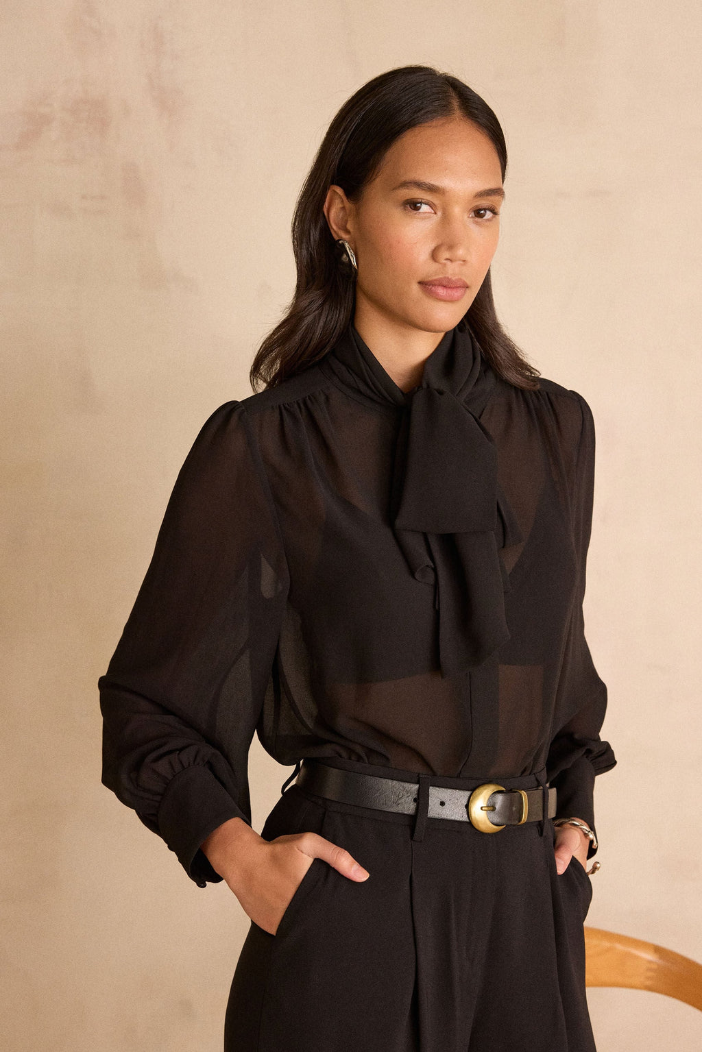 Blusa Spirit con Lazos - Negro