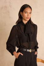 Blusa Spirit con Lazos - Negro