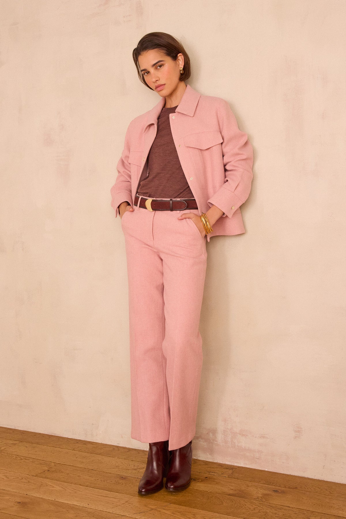 Pantalón Mélina Liso - Rosa Escarcha