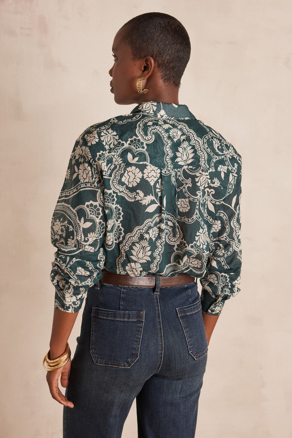 Camisa Colette Estampada - Verde Inglés