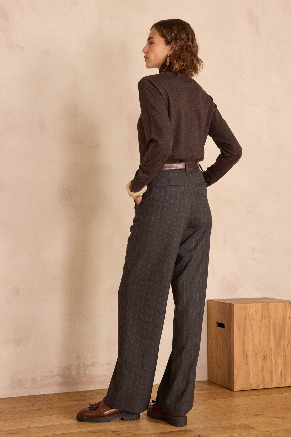 Ferguson Striped Trousers - Anthracite