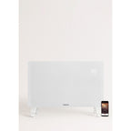 Warm Crystal 2000W - Convecteur Électrique En Verre Wifi Avec Roulettes - Blanc