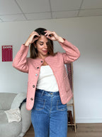 Pink Quilted Jacket