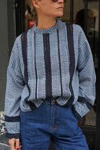 Blouse Margaux Carreaux Marine