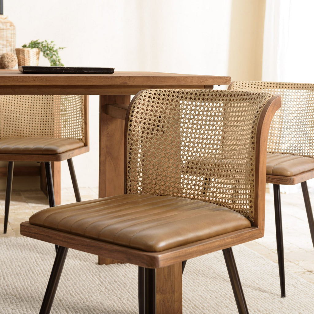 Marcel - Set of 2 Chairs - Brown/Black/Light Wood