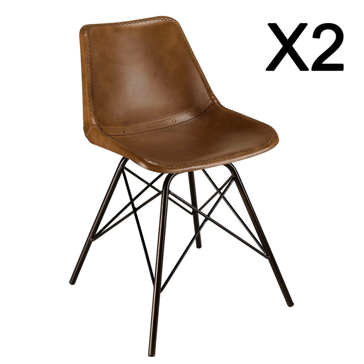 Marcel - Lote De 2 Sillas - Negro