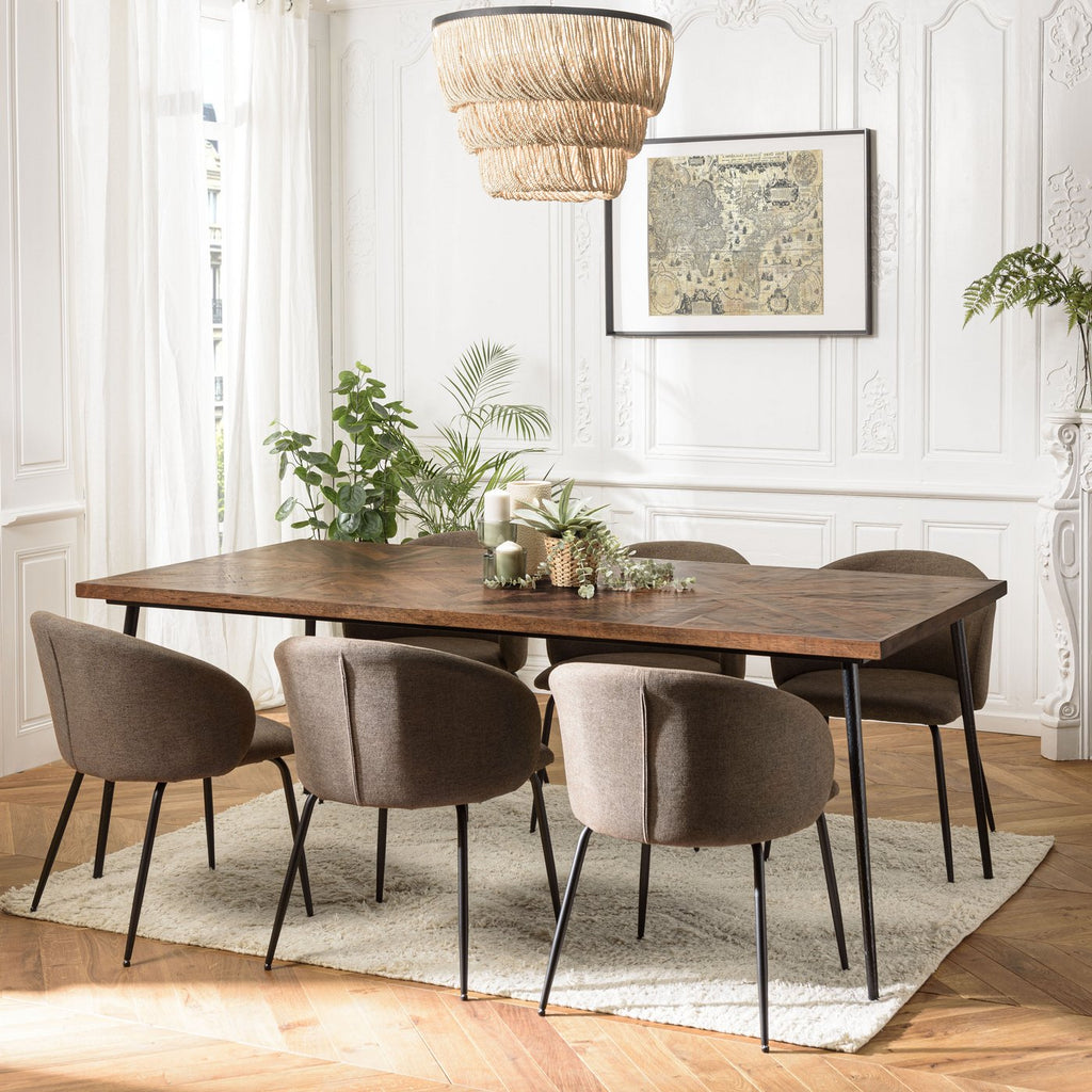 Tavolo da pranzo - Kiara - Marrone invecchiato