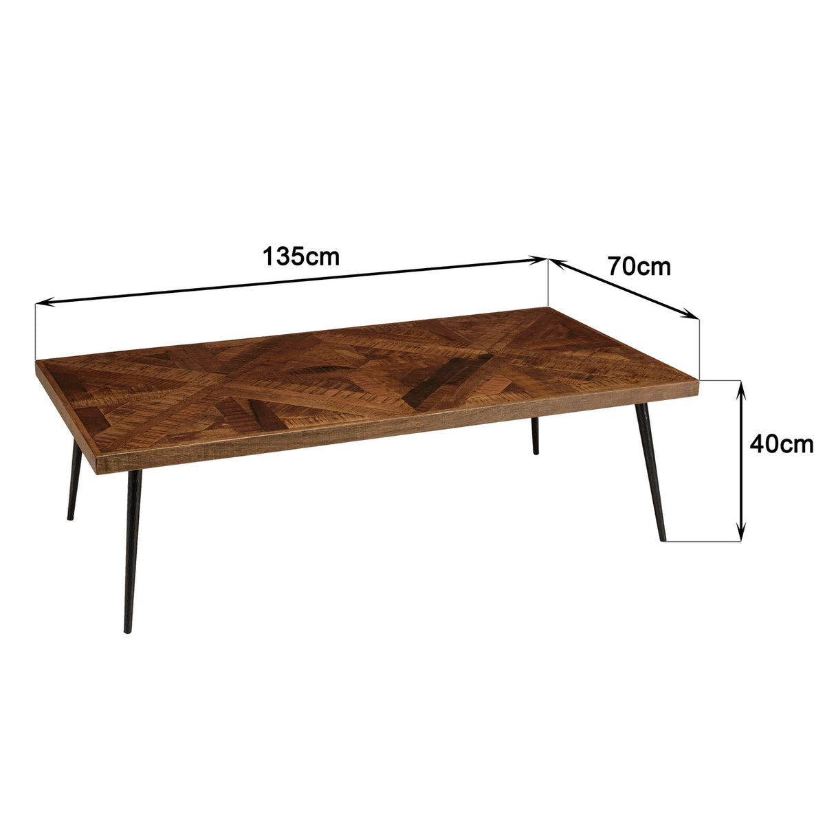 Mesa De Centro - Kiara - Marrón Envejecido