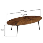 Mesa De Centro - Kiara - Marrón Envejecido
