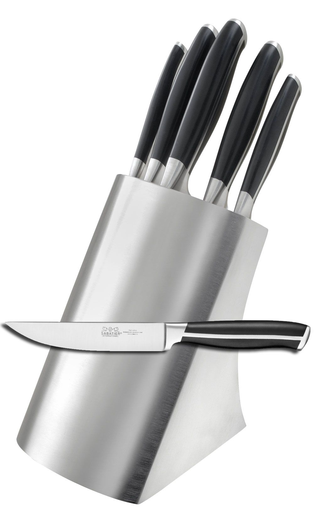 Bloc De Couteaux Glasgow En Inox Avec 5 Couteaux Jupiter