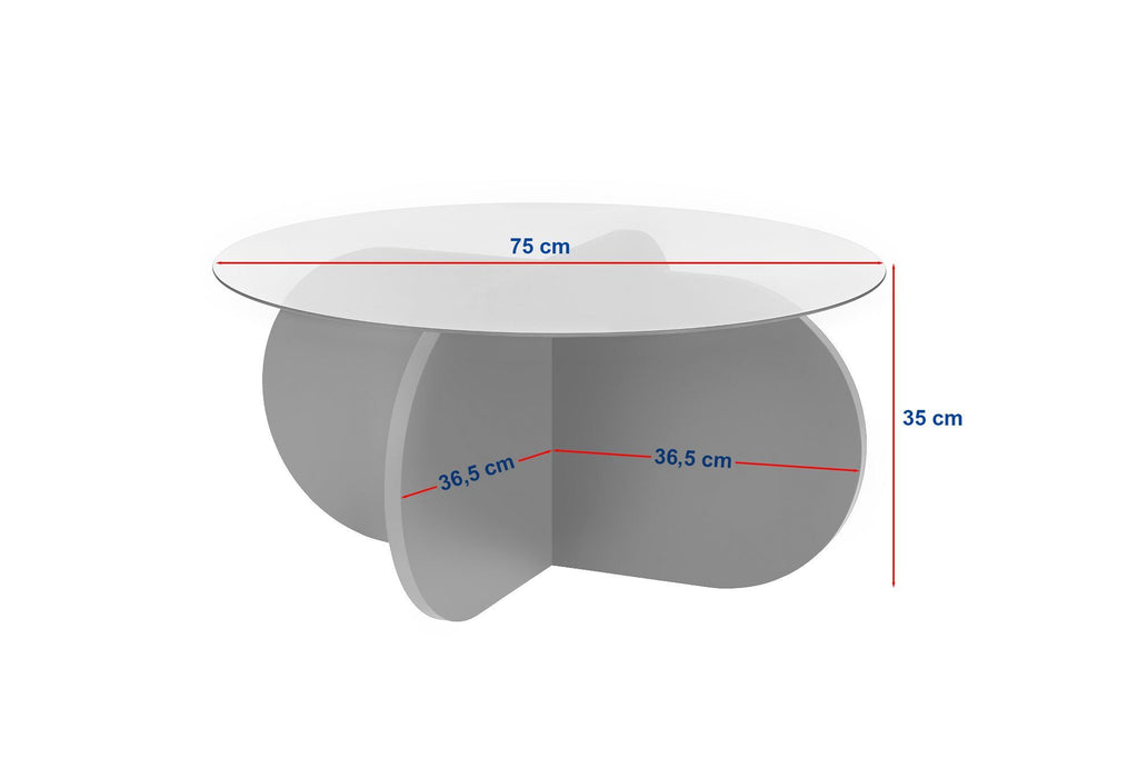 Aeris - Coffee Table - Black Wood/Clear