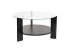 Clara - Coffee Table - Black Wood/Clear