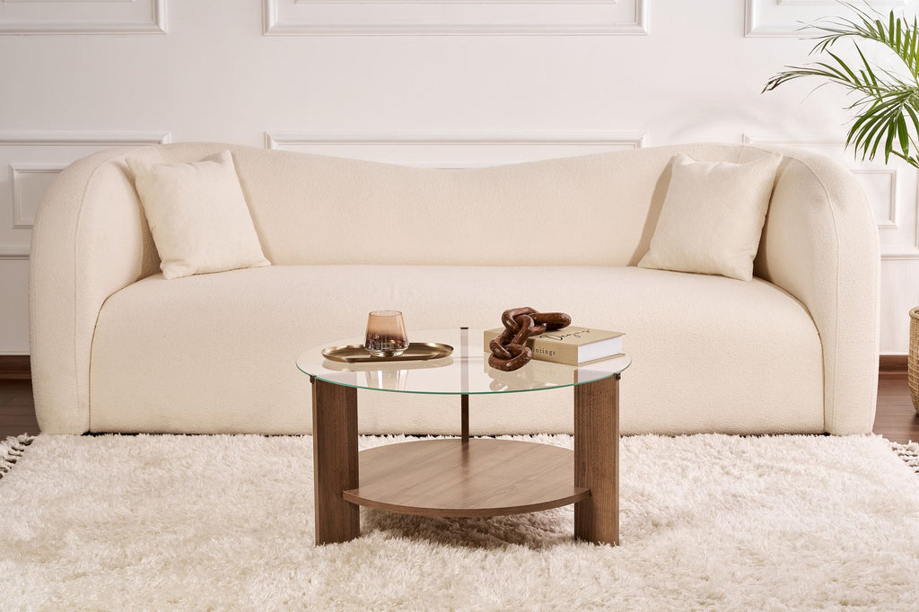 Clara - Coffee Table - Venezia Walnut/Clear