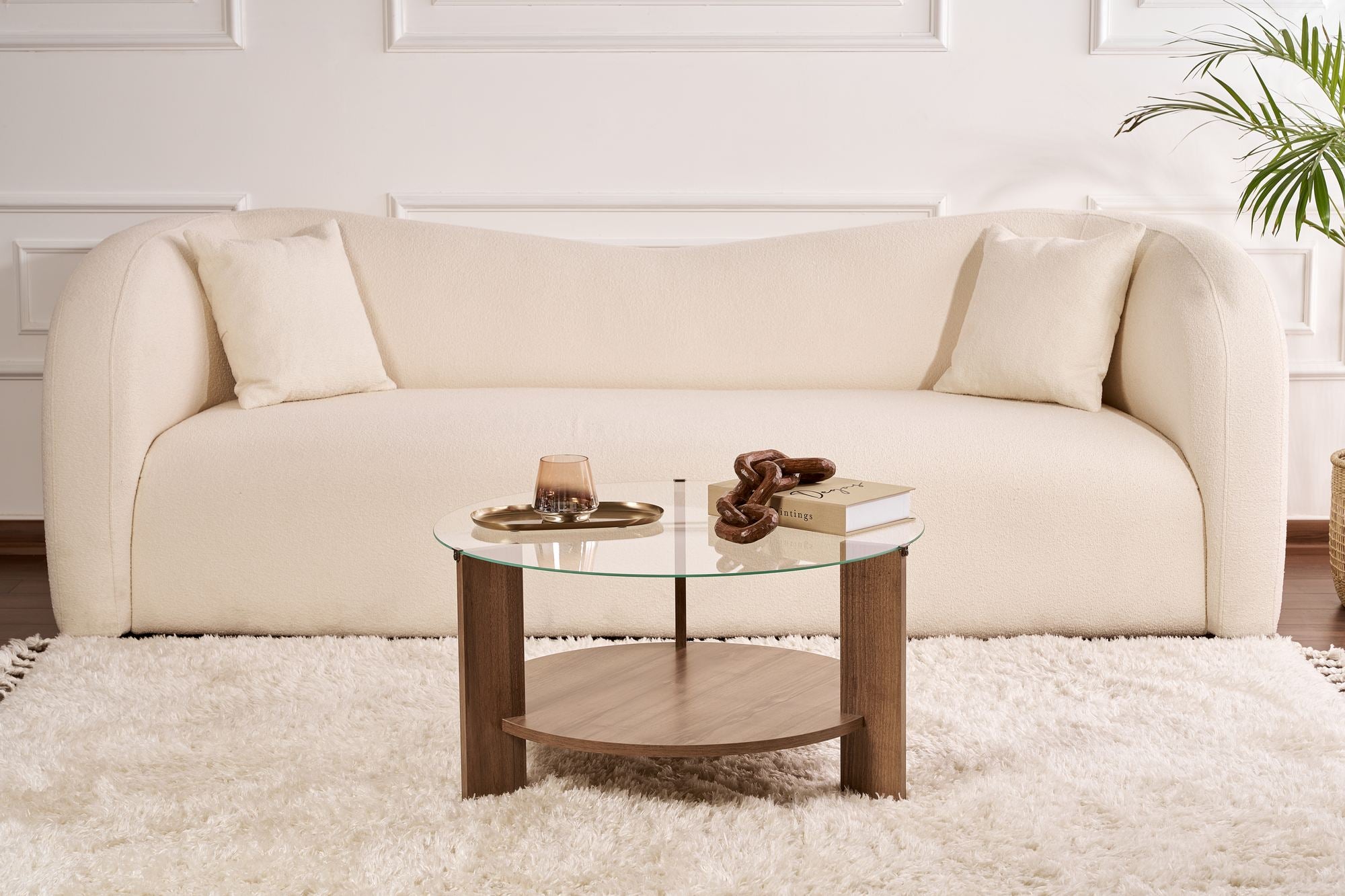 Clara - Coffee Table - Venezia Walnut/Clear