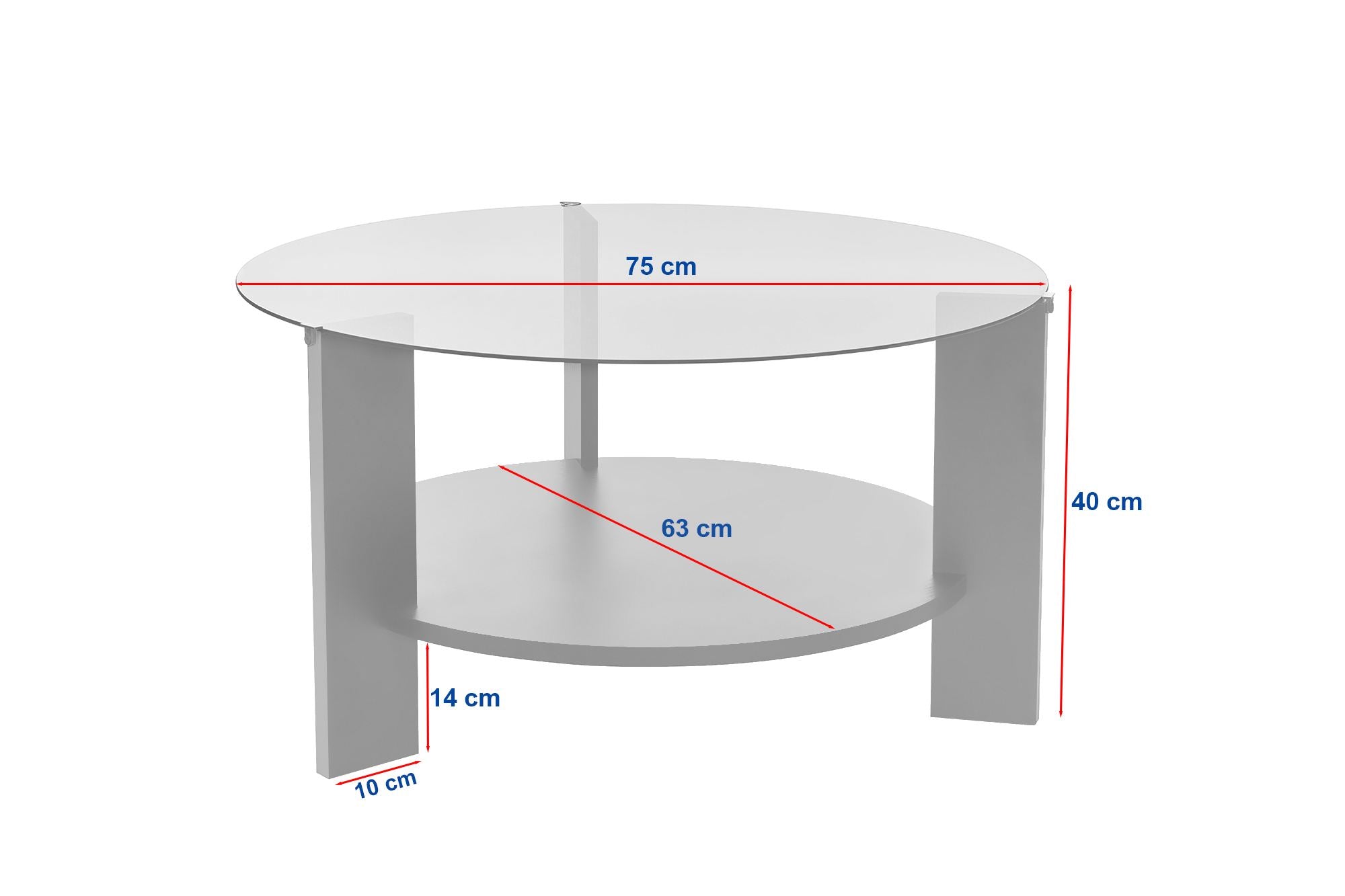 Clara - Coffee Table - Venezia Walnut/Clear