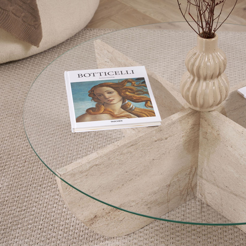 Liya - Coffee Table - Travertine