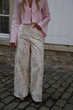 Pantalones Misha con estampado floral - Beige