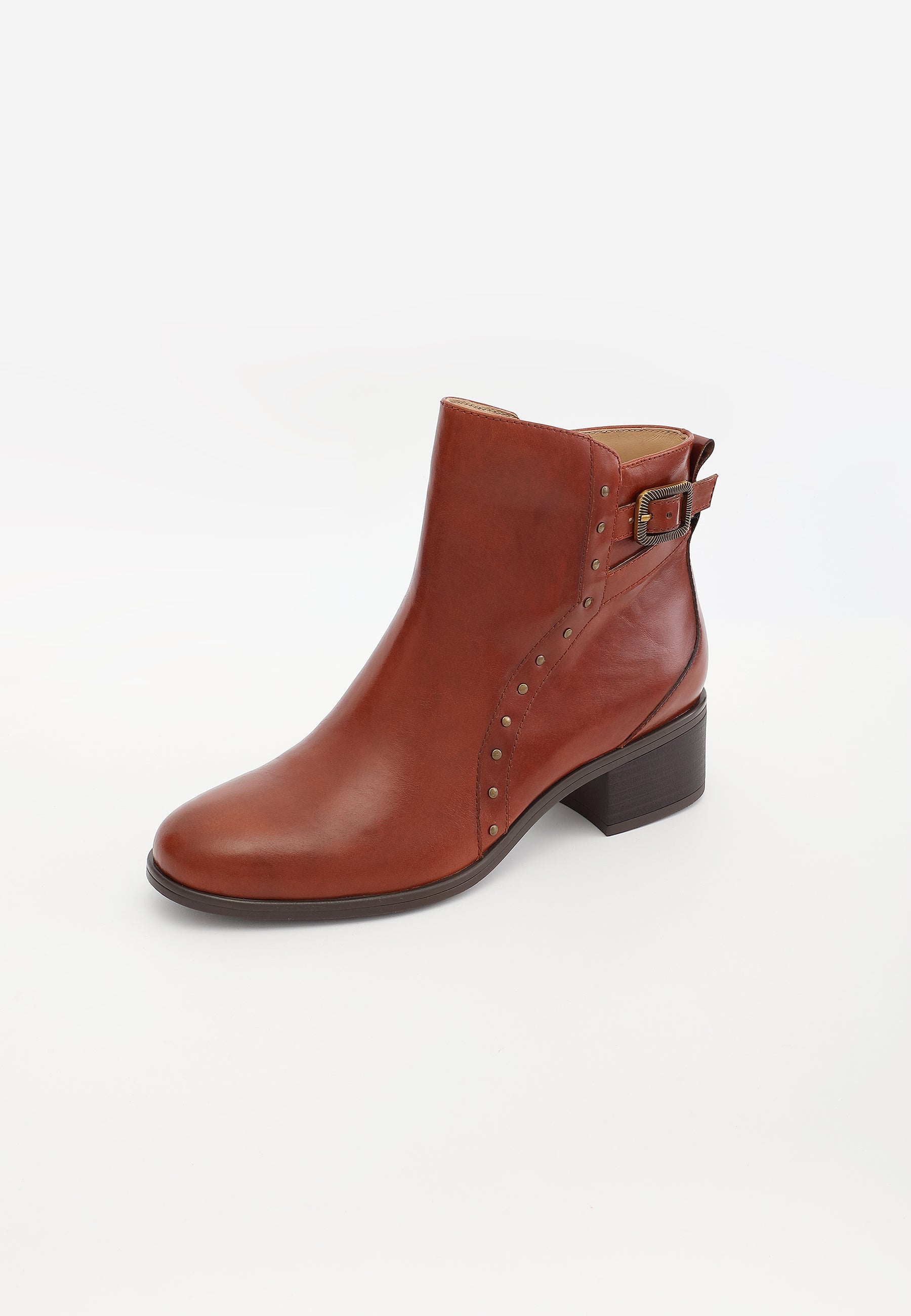 Roxane camel ankle boots
