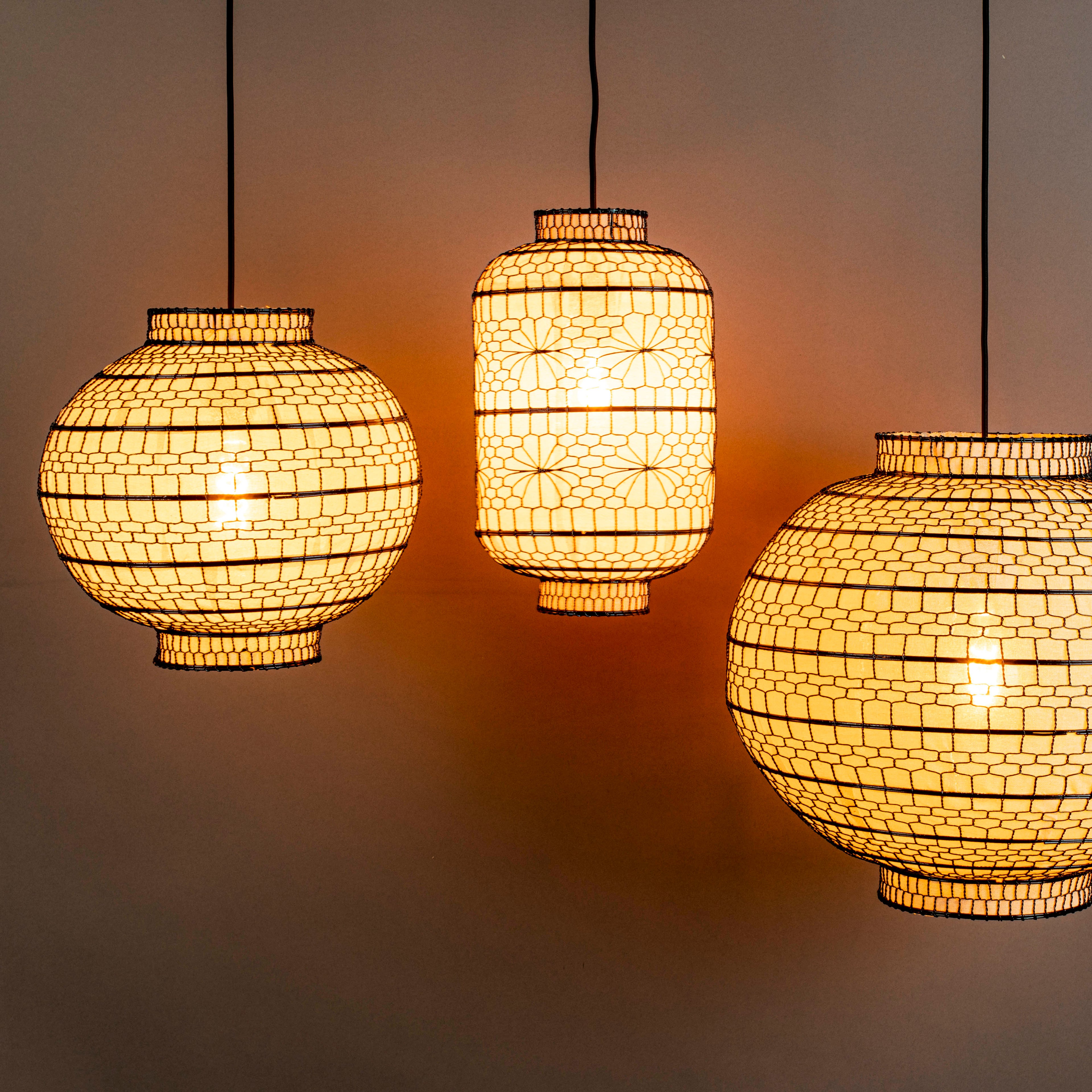 Ming Ronde '45 - Pendant Lamp - Iron - White
