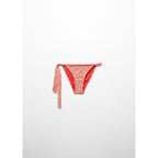 Braguitas de bikini clásicas con estampado floral - Rojo