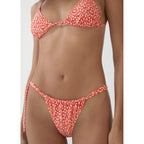 Braguitas de bikini clásicas con estampado floral - Rojo