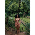 Braguitas de bikini clásicas con estampado floral - Rojo