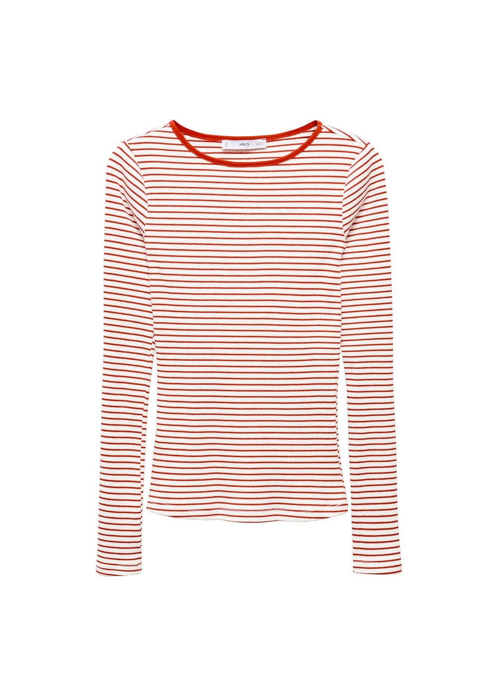 Camiseta De Rayas Acanalada - Red