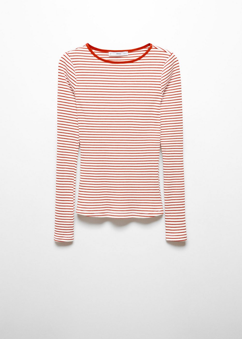 Camiseta De Rayas Acanalada - Red