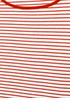 Camiseta De Rayas Acanalada - Red