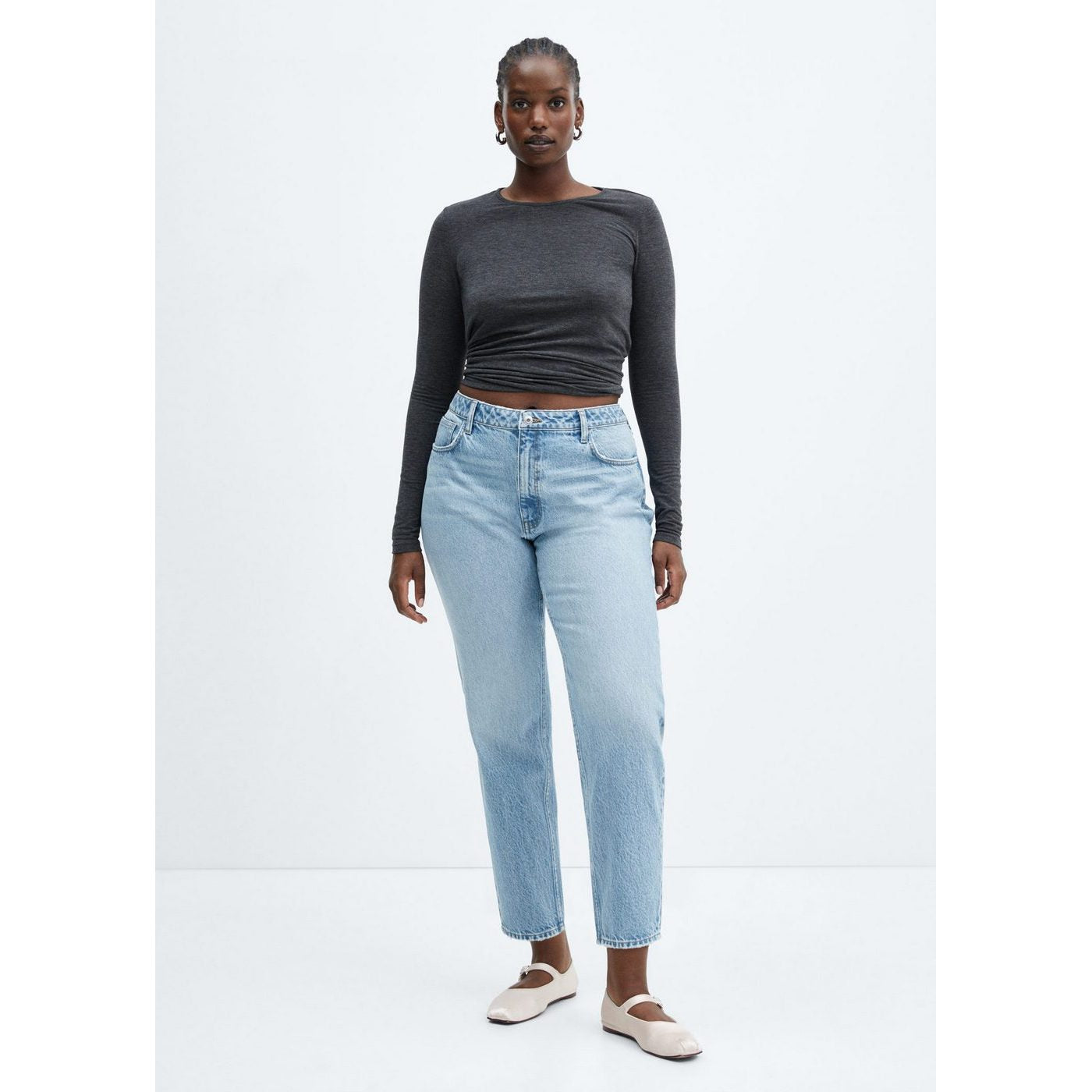 Mom2000 Mom High Waist Jeans - Medium Blue