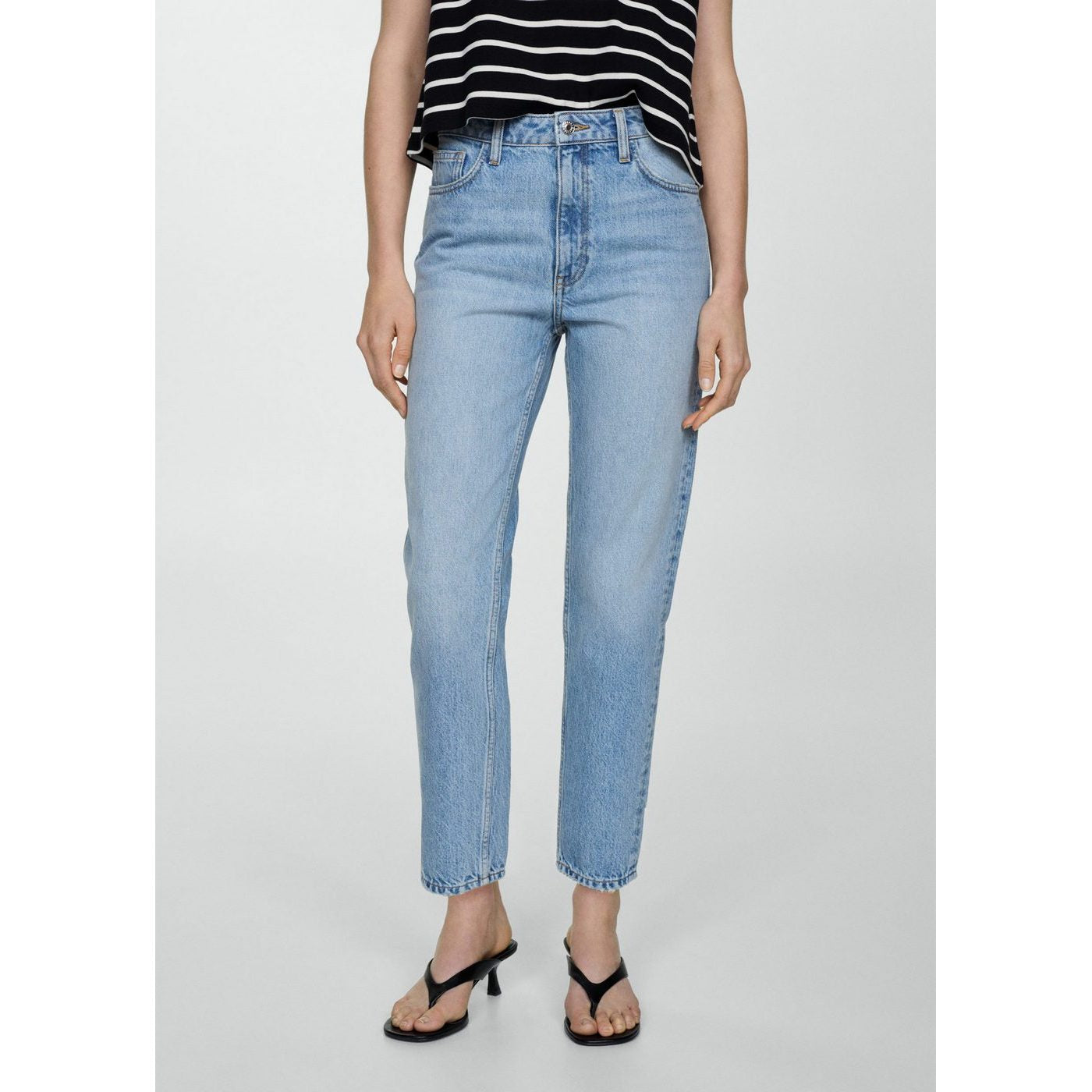 Mom2000 Mom High Waist Jeans - Medium Blue