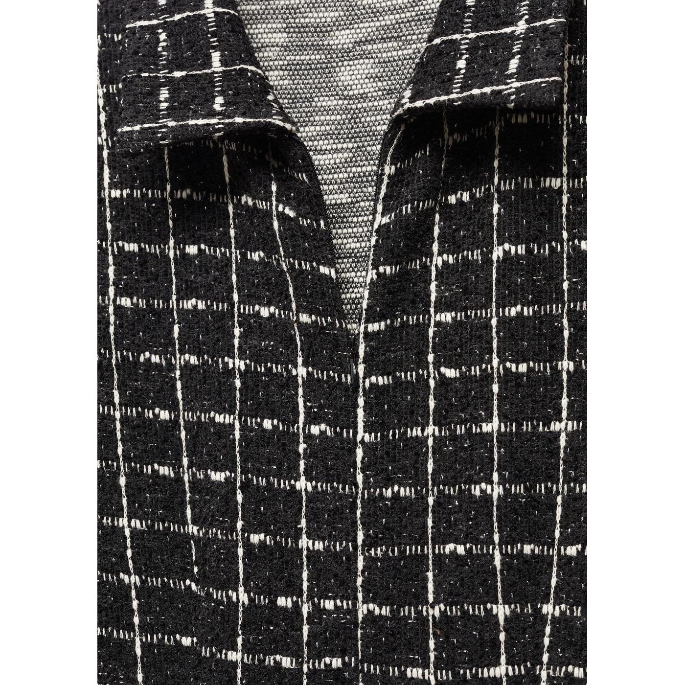 Combinaison Tweed Manches Courtes - Black