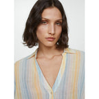 Chemise Semi-Transparente Rayures