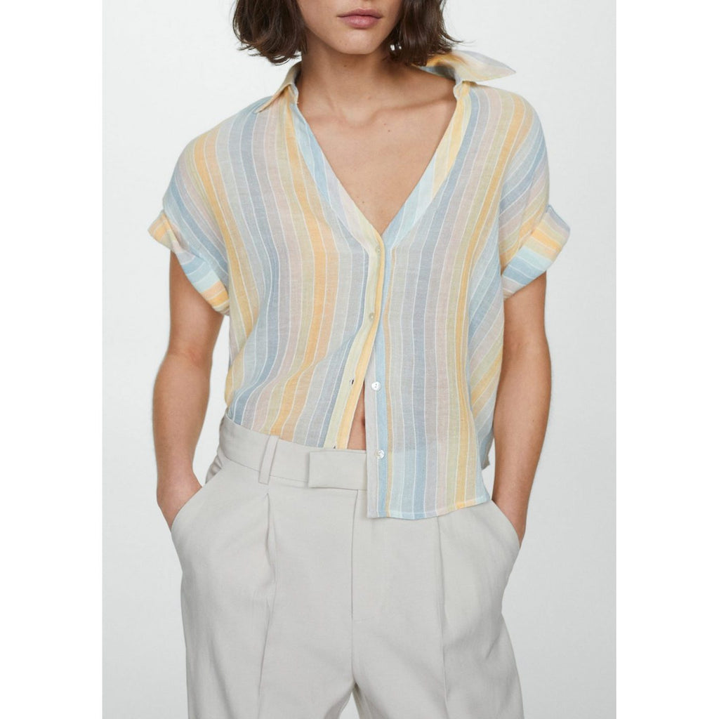 Chemise Semi-Transparente Rayures