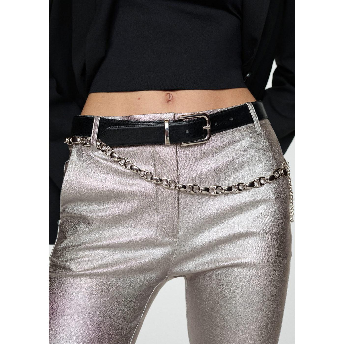 Pantalon Flare Métallisé - Silver