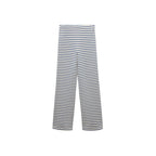 Striped Crochet Pants - Blue