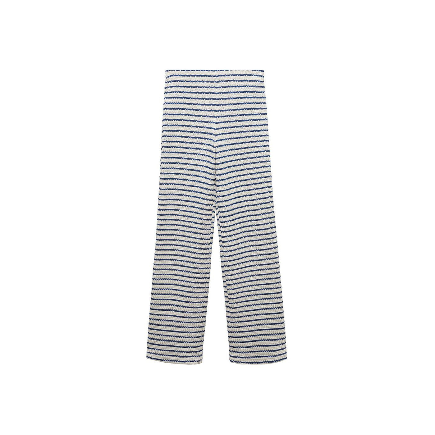 Striped Crochet Pants - Blue