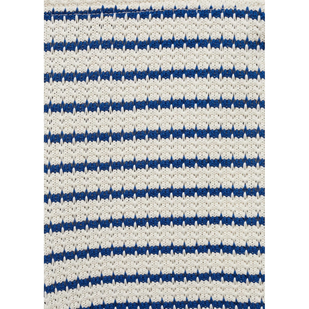 Striped Crochet Pants - Blue