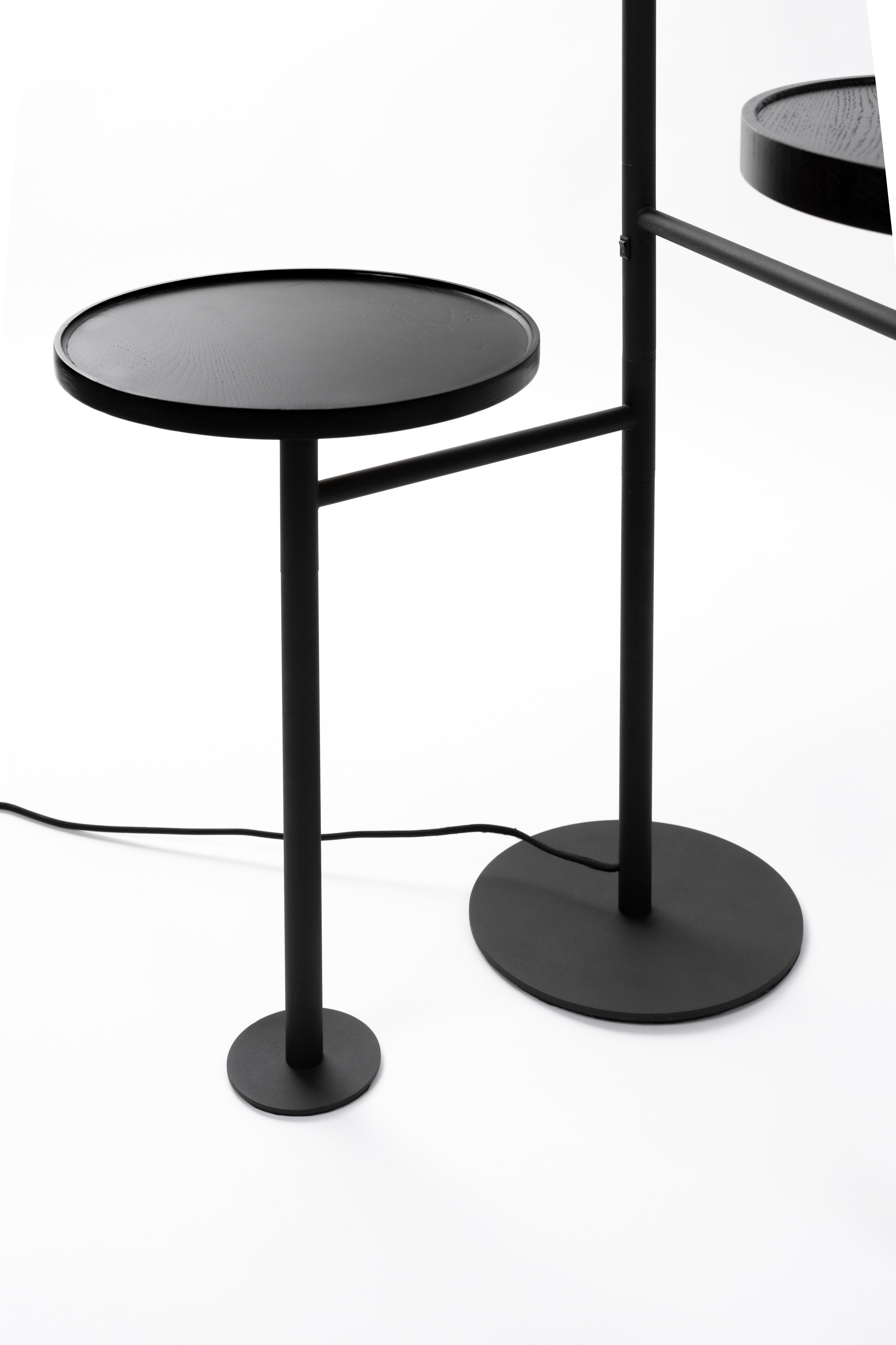 Orion Charge - Lámpara de pie - Vidrio - Negro