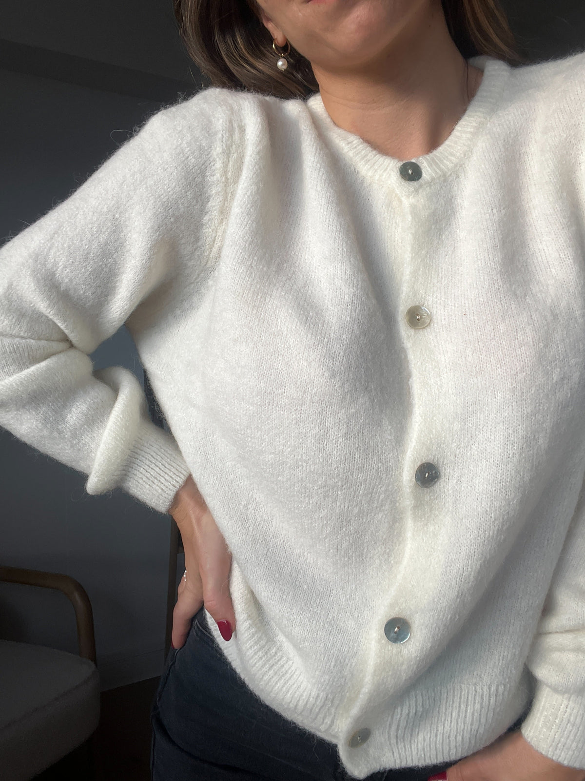 Maglia in lana Léonie écru