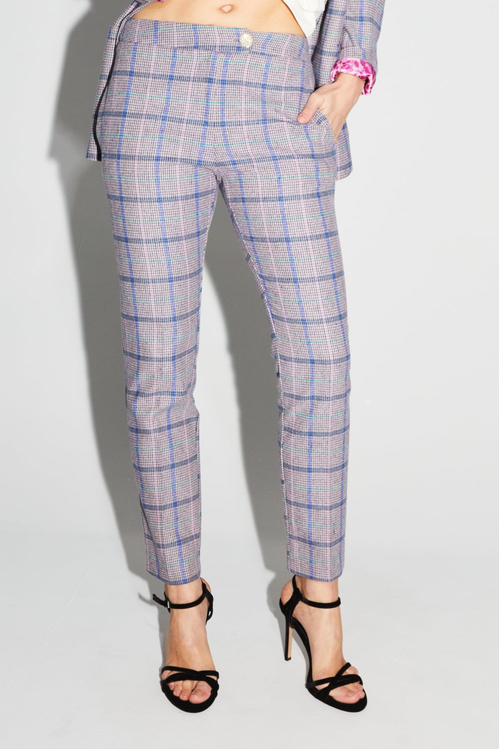 Pantalón Silvana Tartán Rosa