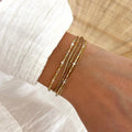 "Milo" peridot steel bracelet-Bracelets-Instants Plaisirs • Jewelry-Instants Plaisirs | Jewelry