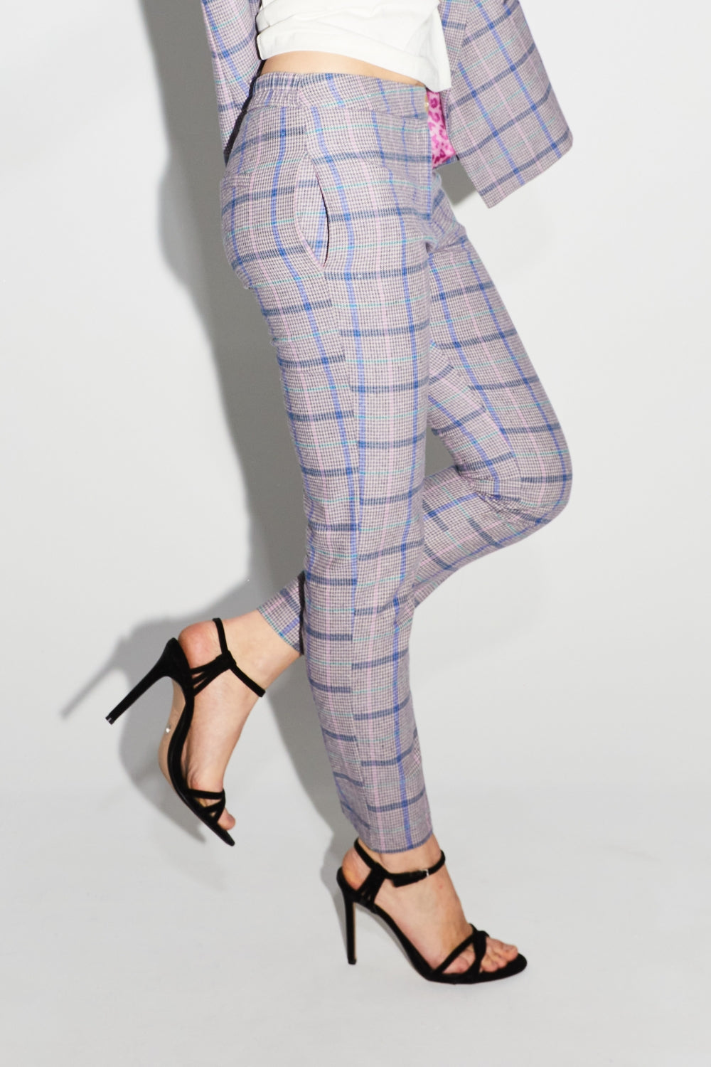 Pantalón Silvana Tartán Rosa